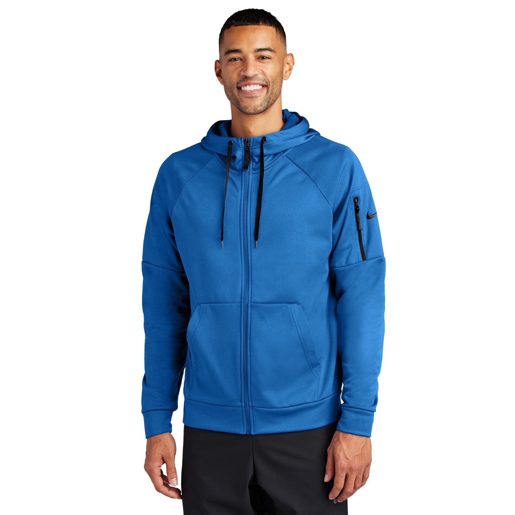 Nike-Nike Therma-FIT Pocket Full-Zip Fleece Hoodie NKFD9859-MedTech-5
